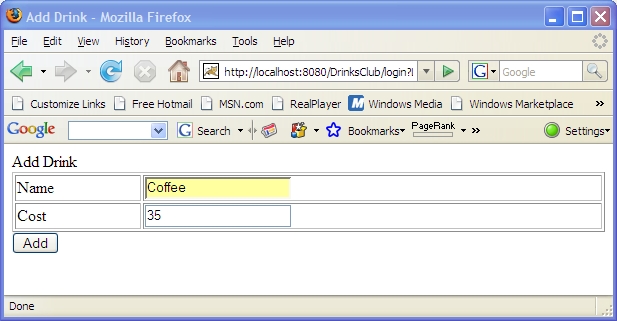 Add Drink